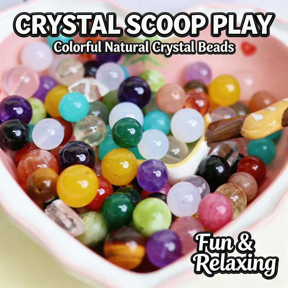 HeartofLand™ Earth-Cured Lucky Scoop - Natural Gemstone Beads & Mystery Discovery Ritual